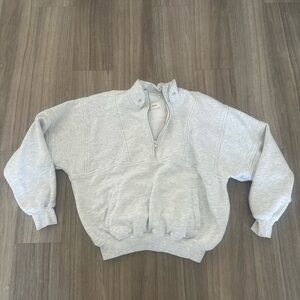 Joah Brown Retro Half Zip Sweatshirt | One Size
